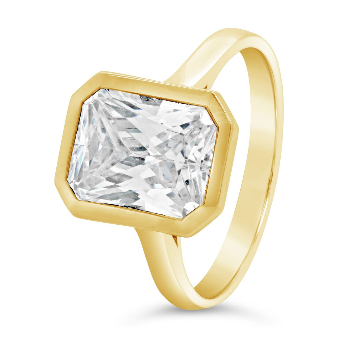 Bezel Set Solitaire Engagement Ring Mounting