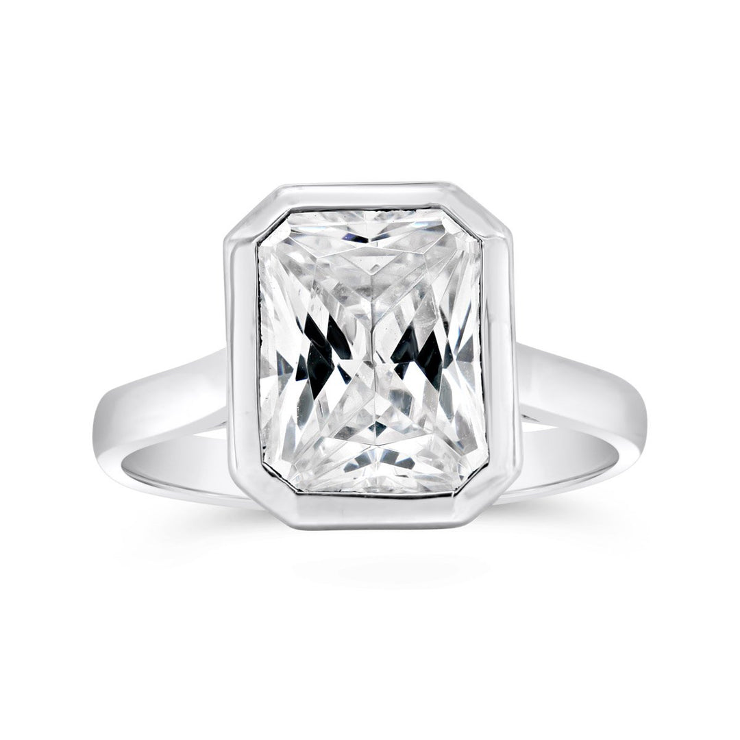 Bezel Set Solitaire Engagement Ring Mounting