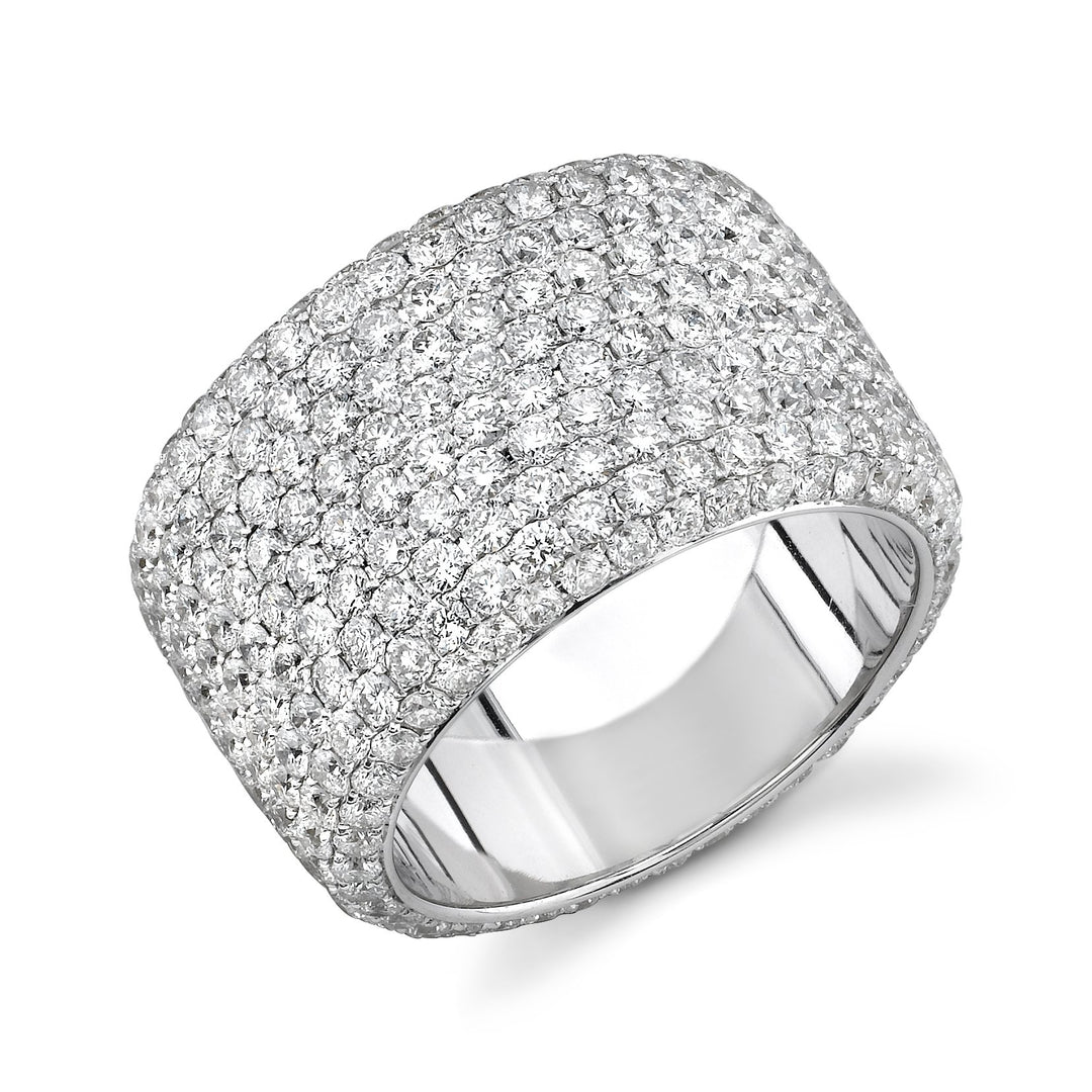 Contemporary Pave Diamond Eternity Ring - YJS6980R