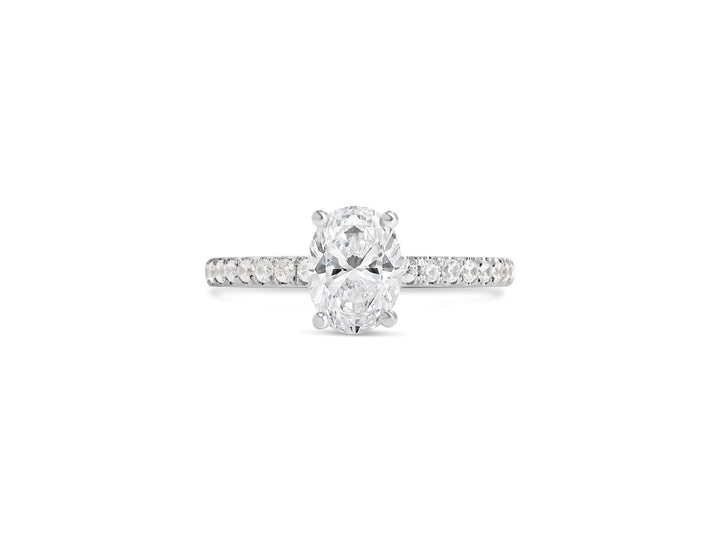 Hidden Halo Diamond Engagement Ring