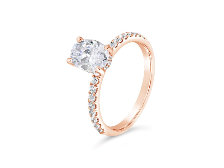 Hidden Halo Diamond Engagement Ring