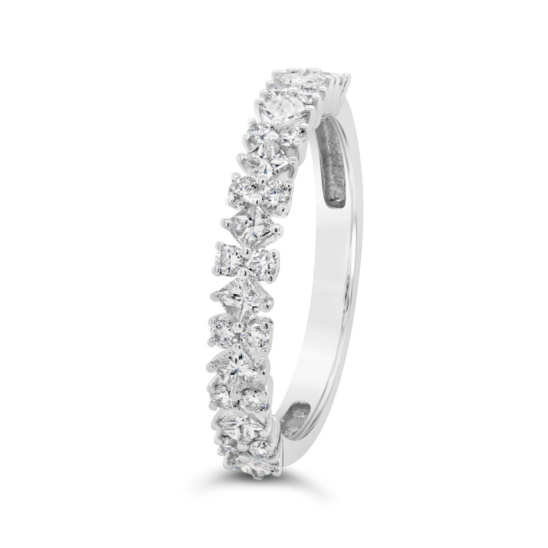 White Gold Diamond Mixed Shape Band