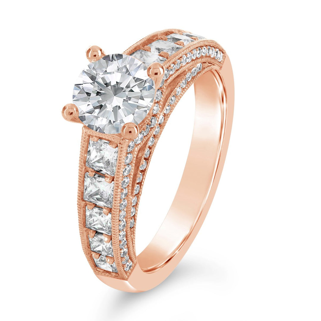 Channel Set Diamond Engagement Ring