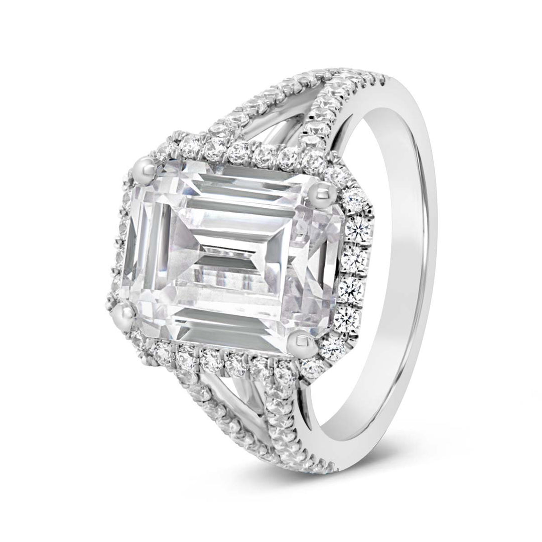 Split Shank Halo Diamond Engagement Ring - YJA0731R