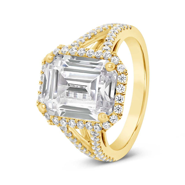 Split Shank Halo Diamond Engagement Ring - YJA0731R