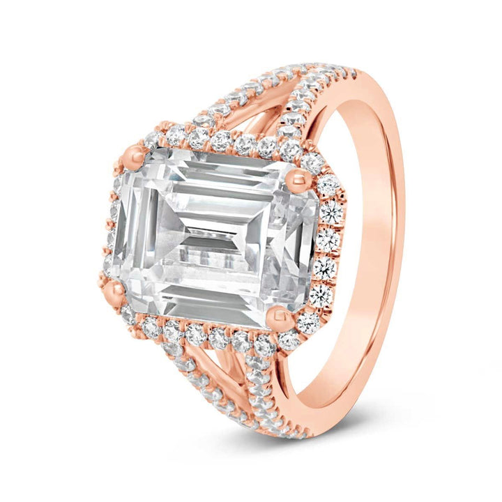 Split Shank Halo Diamond Engagement Ring - YJA0731R