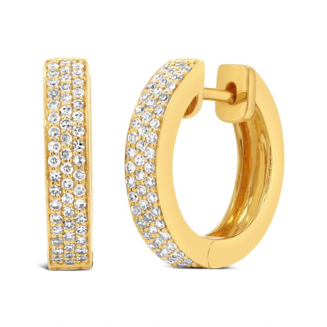 Yellow Gold Diamond Huggies Earrings - BL0EN2