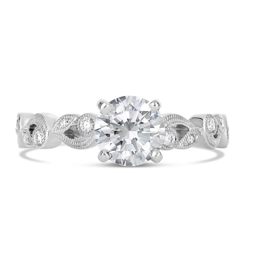 Vintage Style Diamond Engagement Ring
