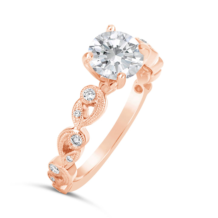 Vintage Style Diamond Engagement Ring