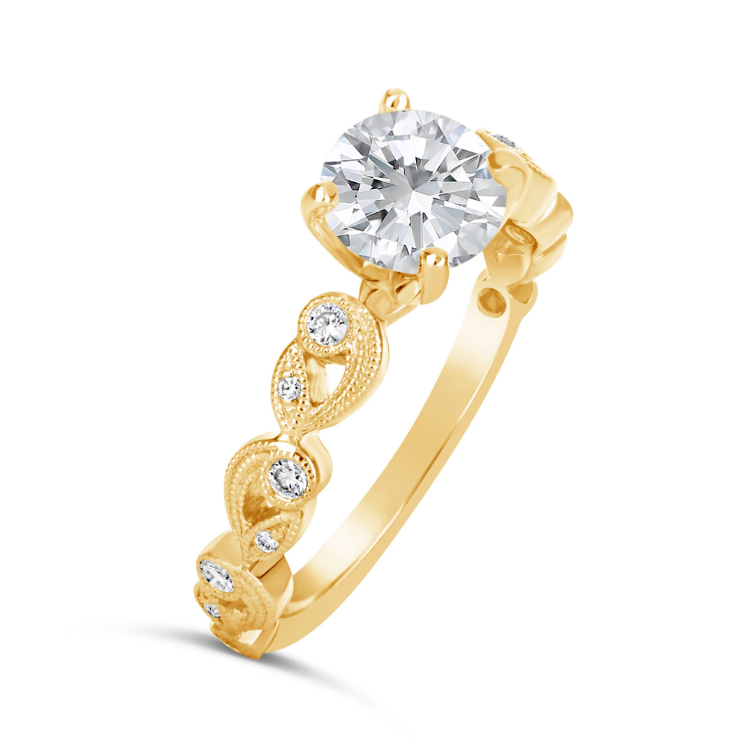 Vintage Style Diamond Engagement Ring