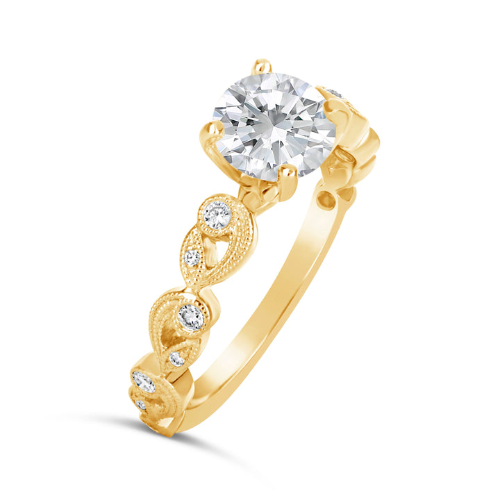 Vintage Style Diamond Engagement Ring