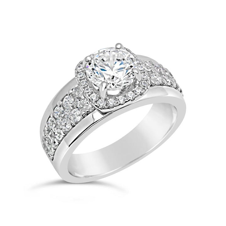Diamond Halo Engagement Ring