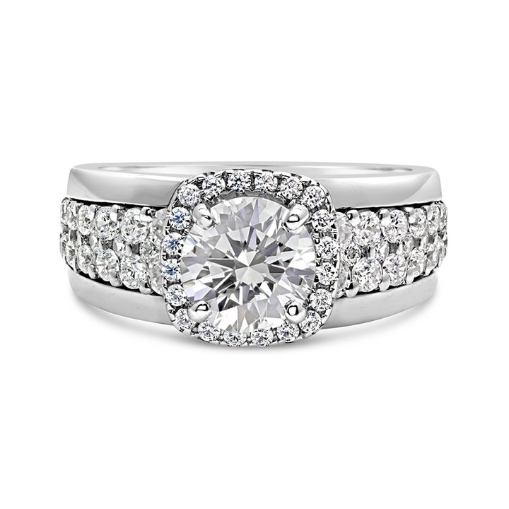 Diamond Halo Engagement Ring