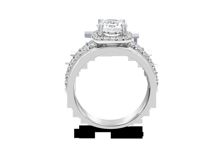 Diamond Halo Engagement Ring