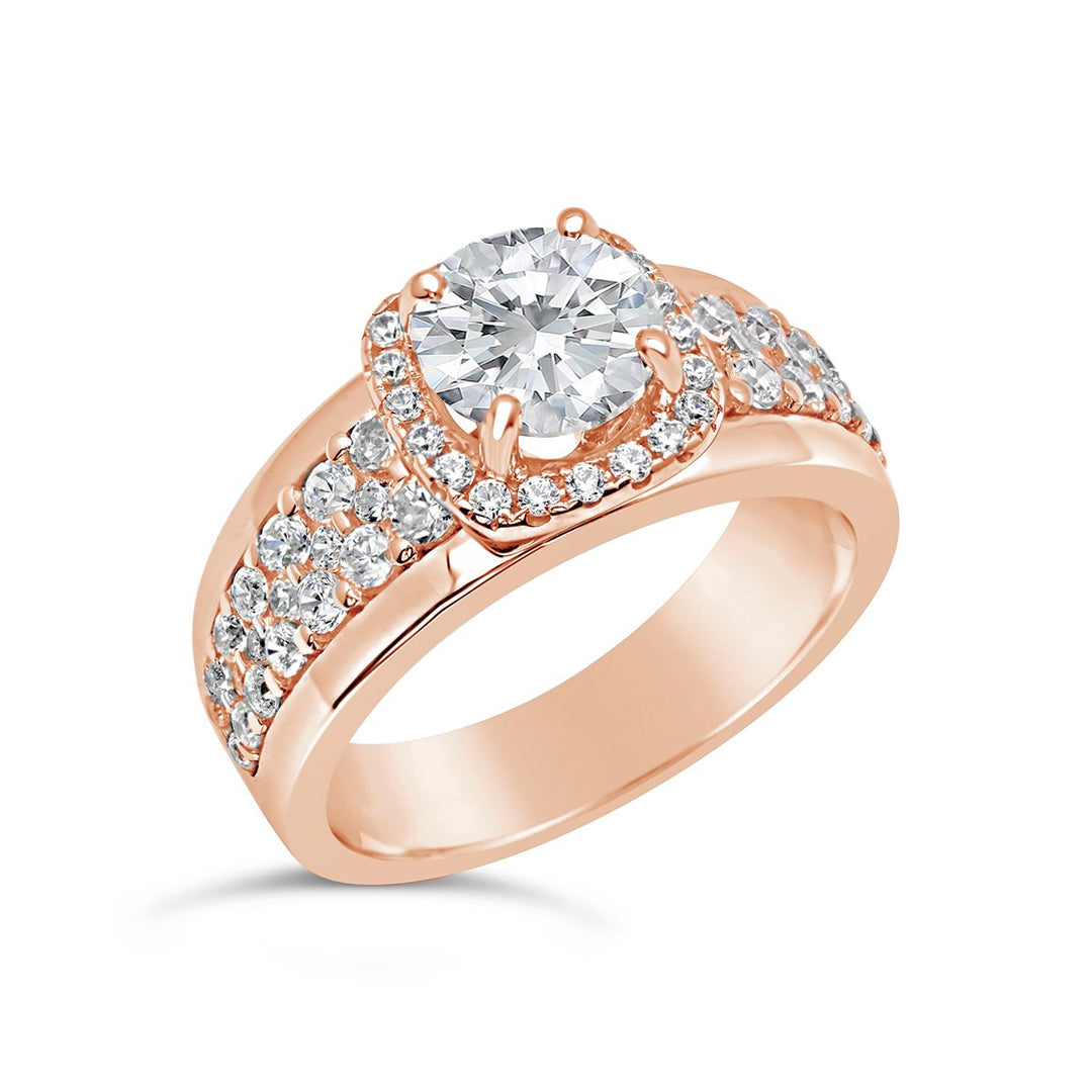 Diamond Halo Engagement Ring