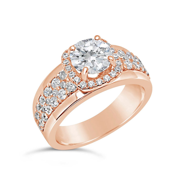 Diamond Halo Engagement Ring