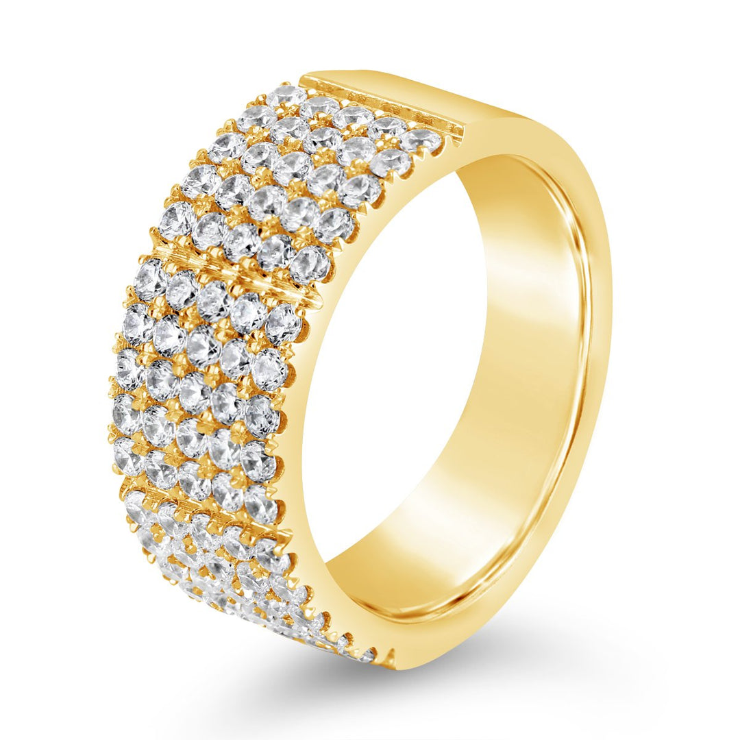 Wide Pave Diamond Band - YJM0169R