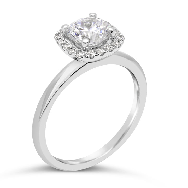 Diamond Halo Engagement Ring