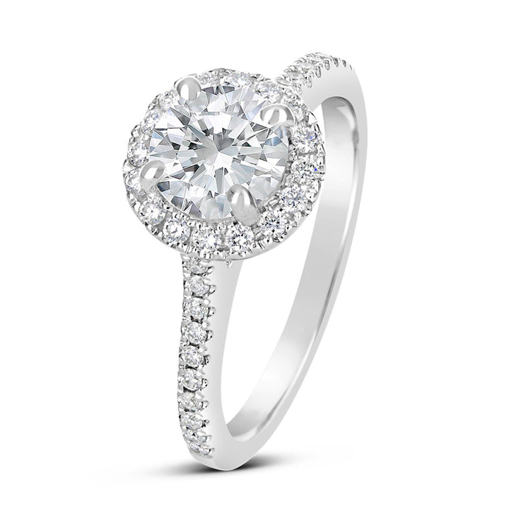 Diamond Halo Engagement Ring