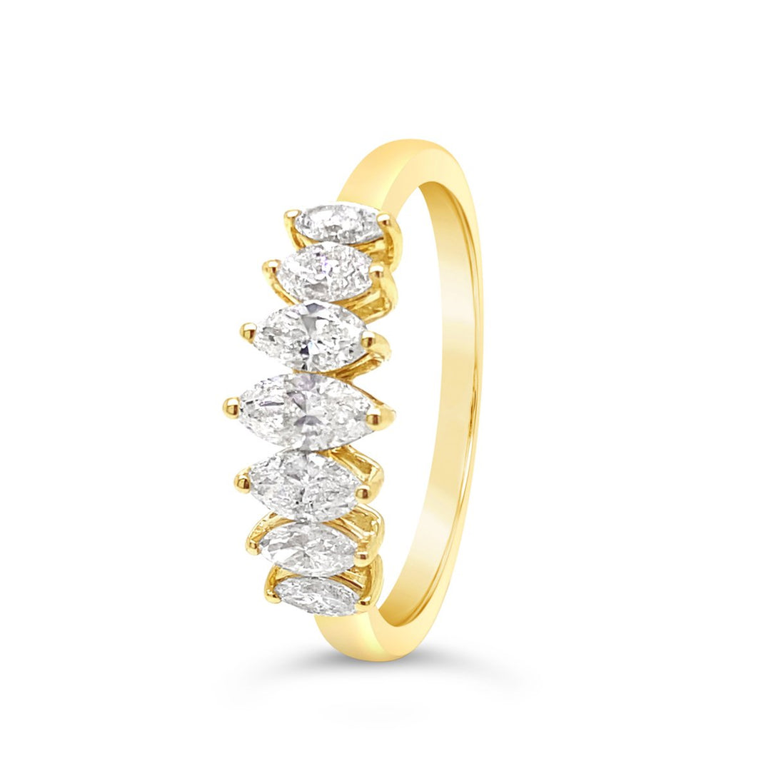 14K Yellow Gold Natural Mined Diamond Band - RB1399B