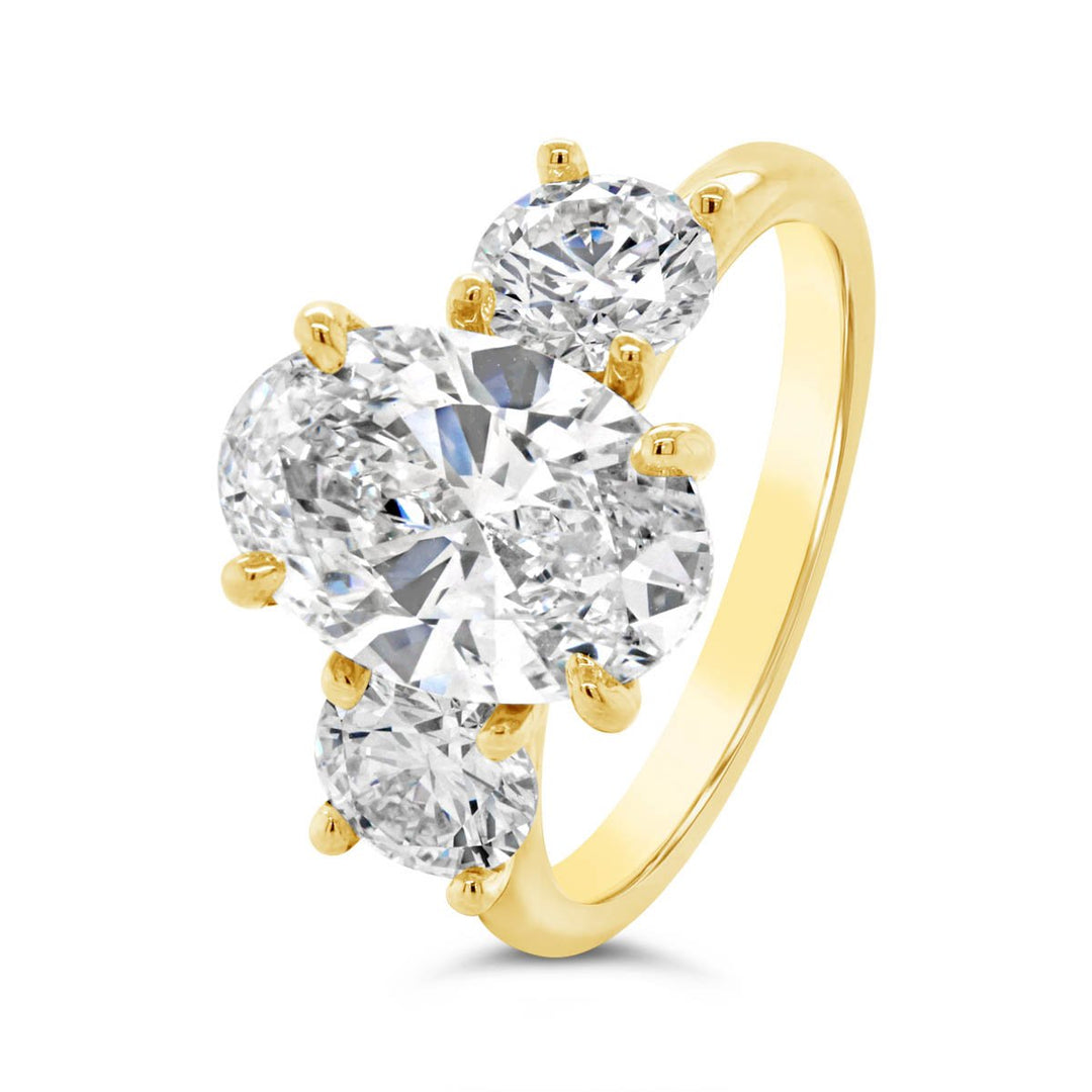 Three Stone Diamond Engagement Ring - YJC5456R
