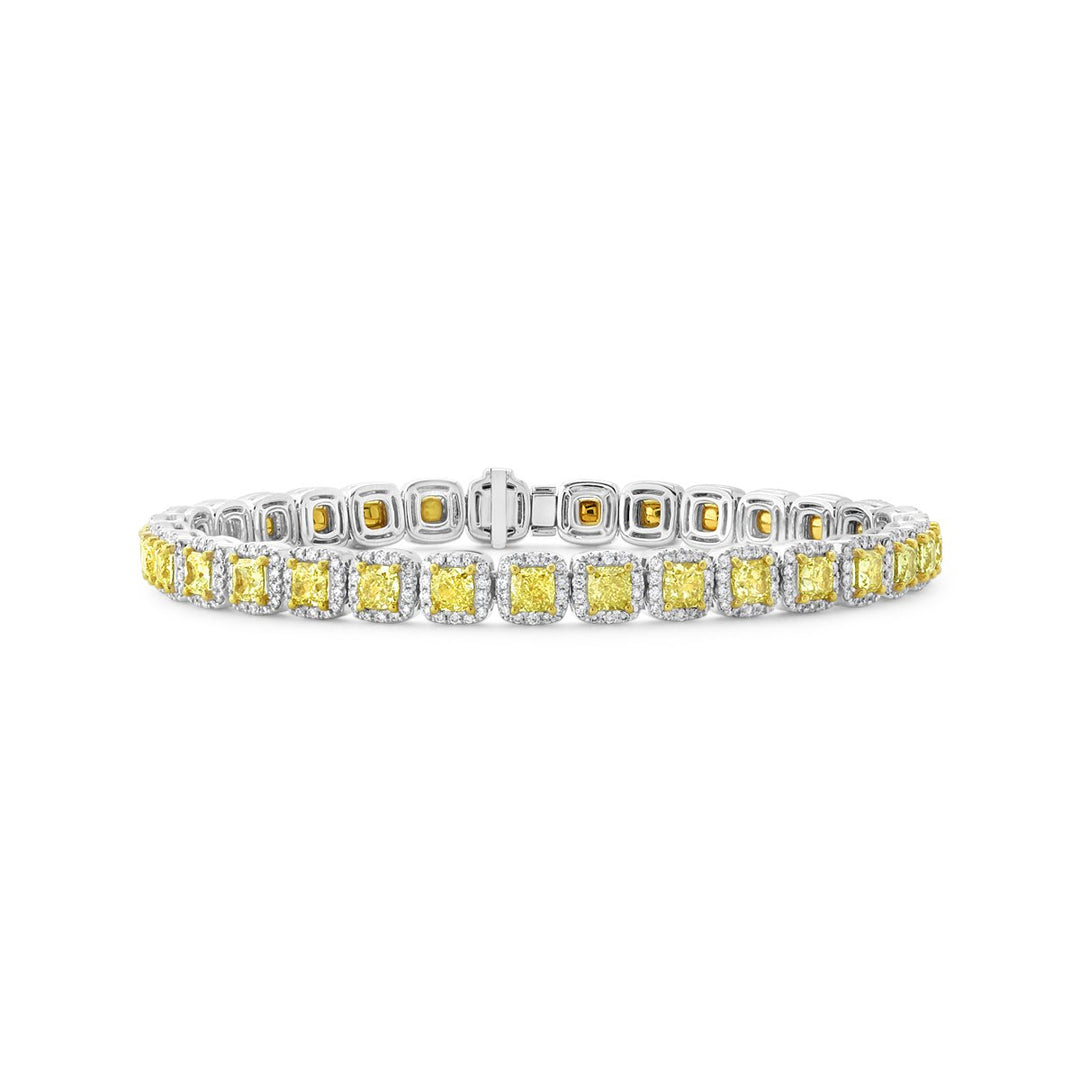 White & Yellow Diamond Bracelet - YJC1575B