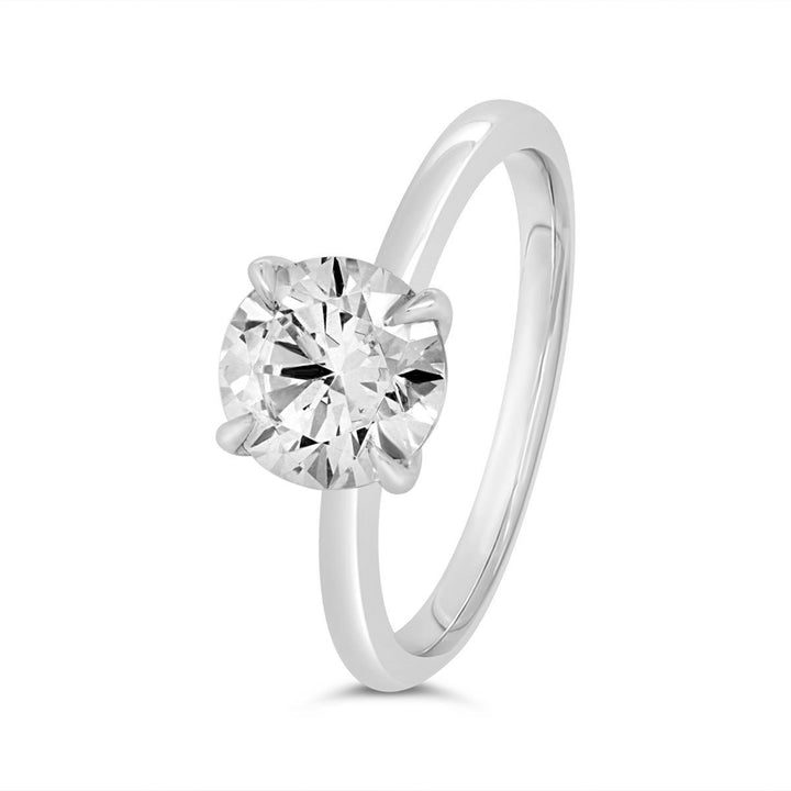 Solitaire Diamond Engagement Ring with Claw Prongs