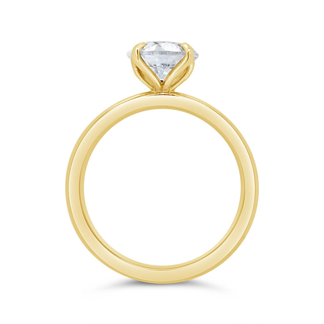 Solitaire Diamond Engagement Ring with Claw Prongs