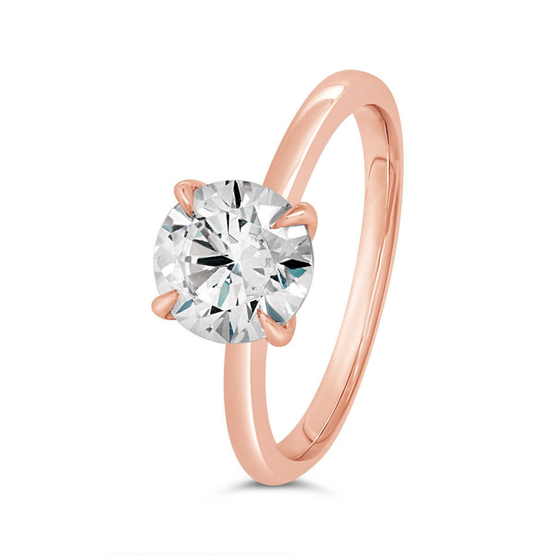 Solitaire Diamond Engagement Ring with Claw Prongs