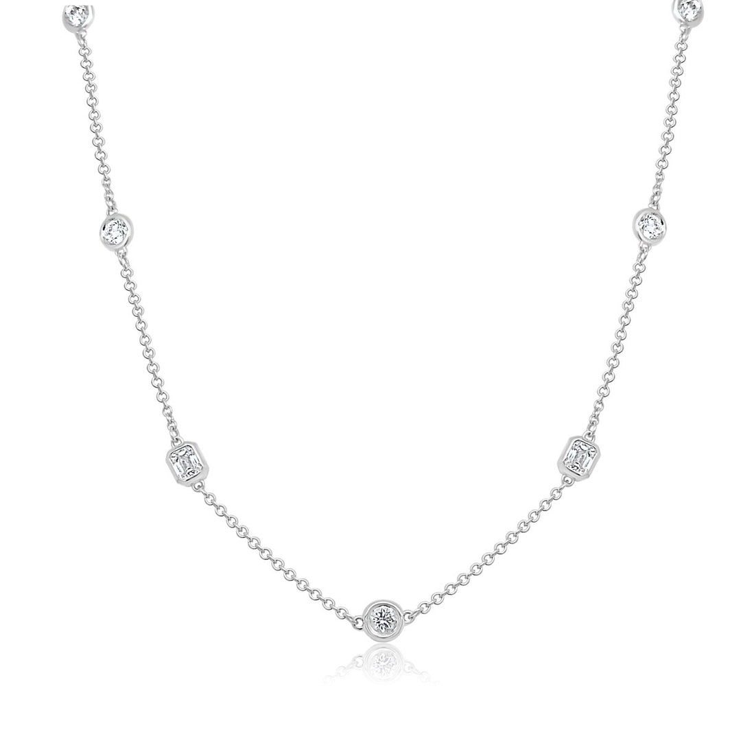 Bezel Set Diamond Necklace - 62236N52W