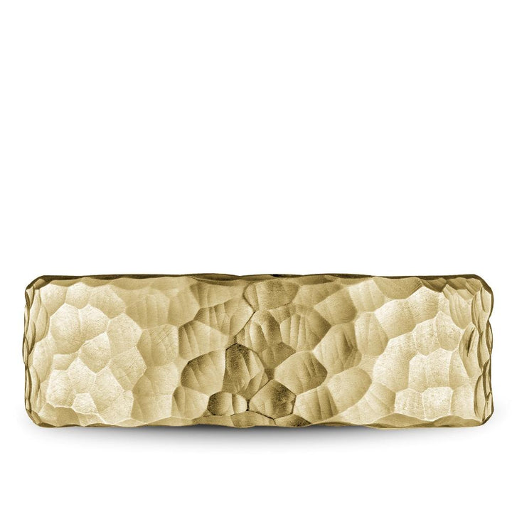 Frosted Hammered Pattern Men's Wedding Band with Diamond Brush Finish - RYL-173Y8