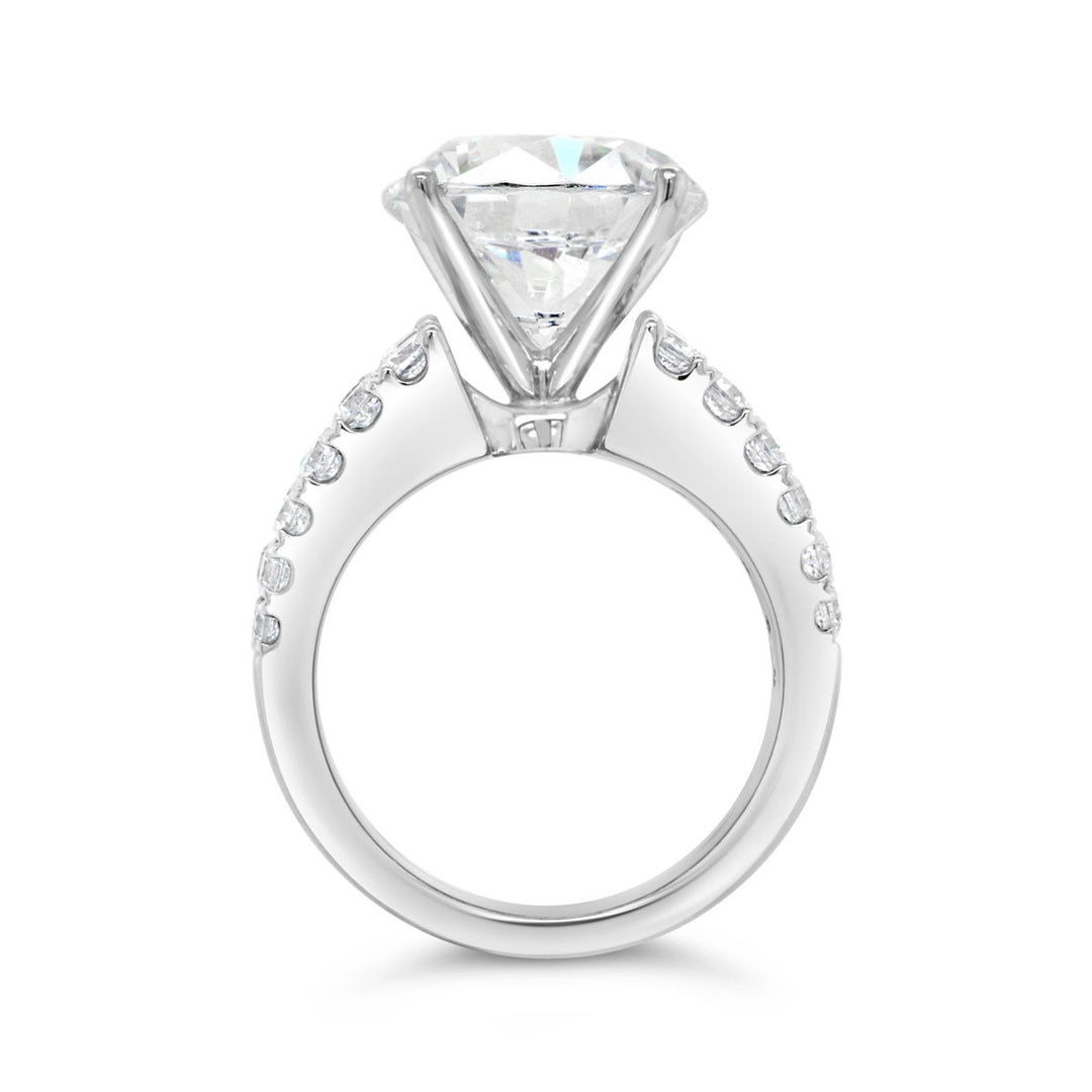Wide Band Diamond Engagement Ring - YJC3531R