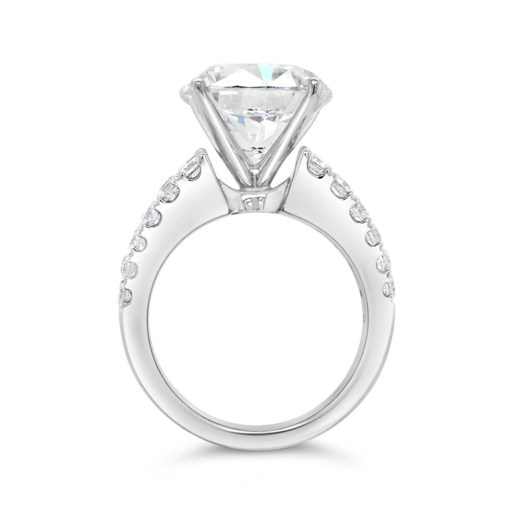 Wide Band Diamond Engagement Ring - YJC3531R