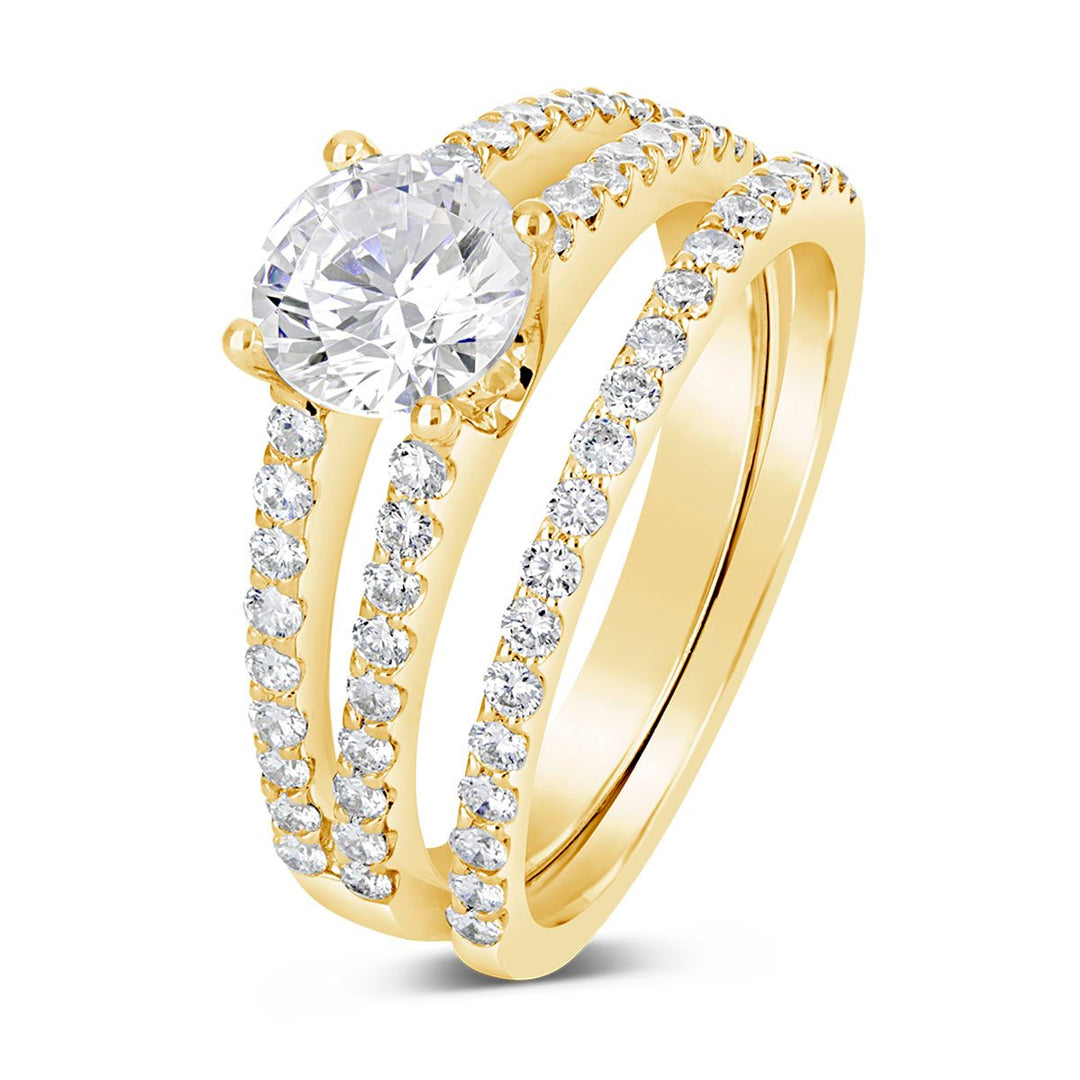 Diamond Engagement Ring Wedding Set - MR5872