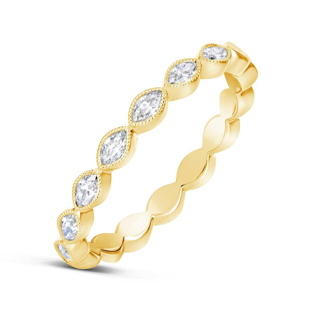 Vintage Inspired Diamond Wedding Band - YJA7843RB