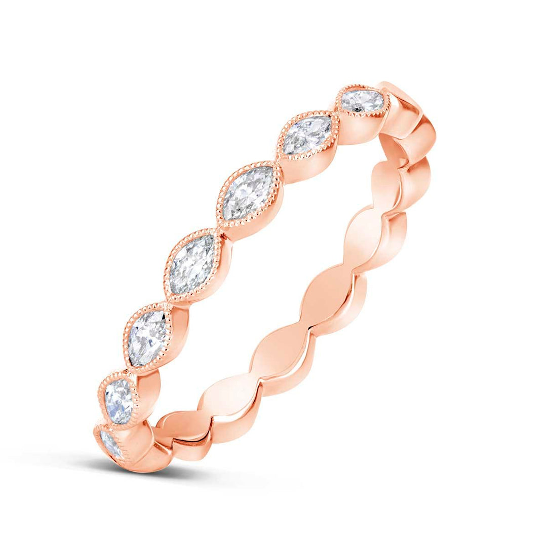 Vintage Inspired Diamond Wedding Band - YJA7843RB