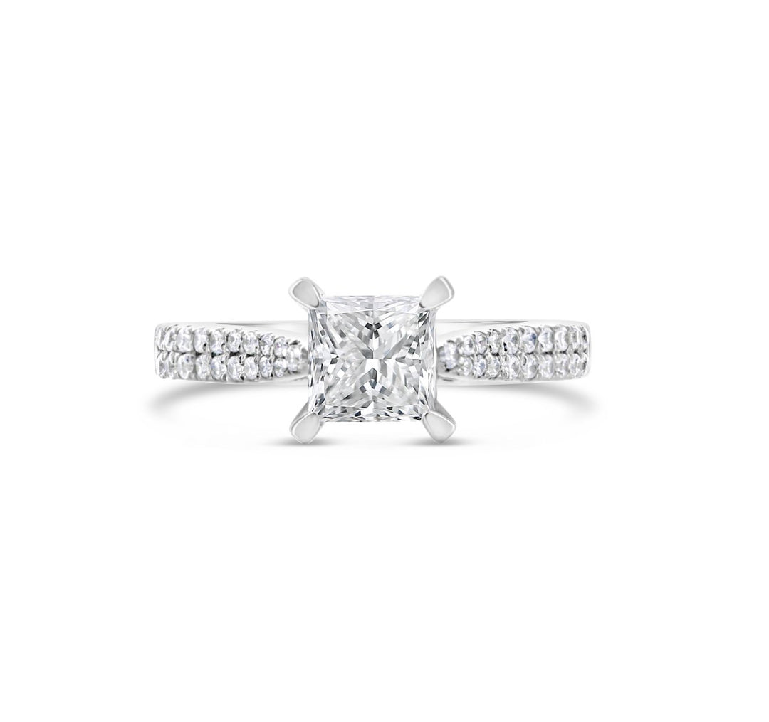 Pave Diamond Engagement Ring