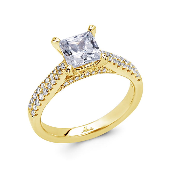 Pave Diamond Engagement Ring