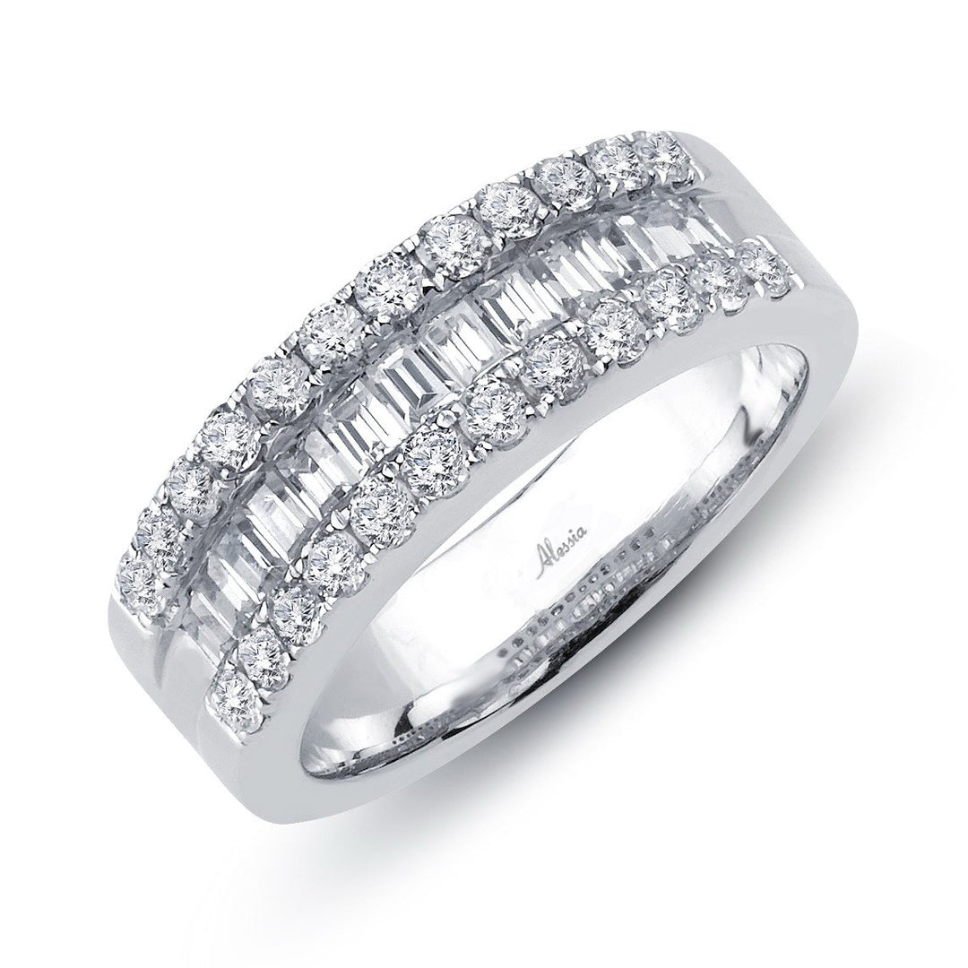 Diamond and Baguette Diamond Band - ACE030