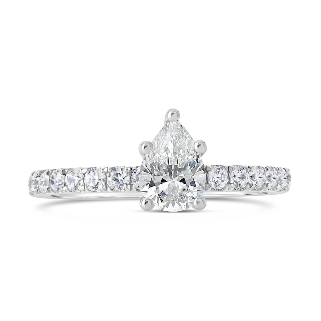 Classic Pear Shape Diamond Engagement Ring