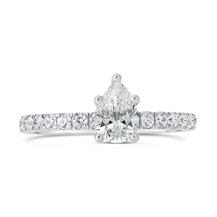 Classic Pear Shape Diamond Engagement Ring