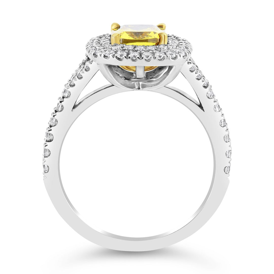 Double Halo Diamond Engagement Ring