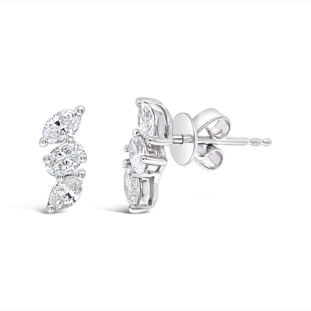 White Gold Diamond Stud Earrings - E1898