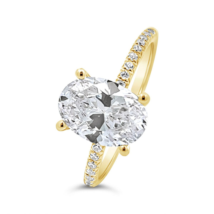 One Piece Casting Pave Diamond Engagement Ring