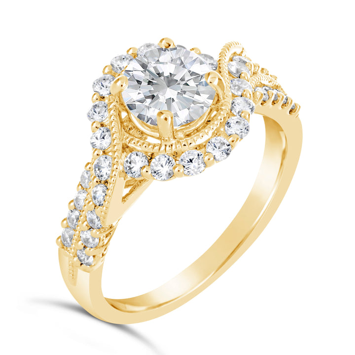 Diamond Halo Engagement Ring