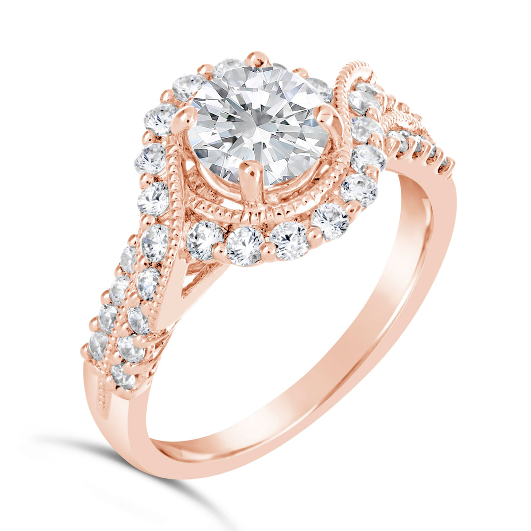 Diamond Halo Engagement Ring