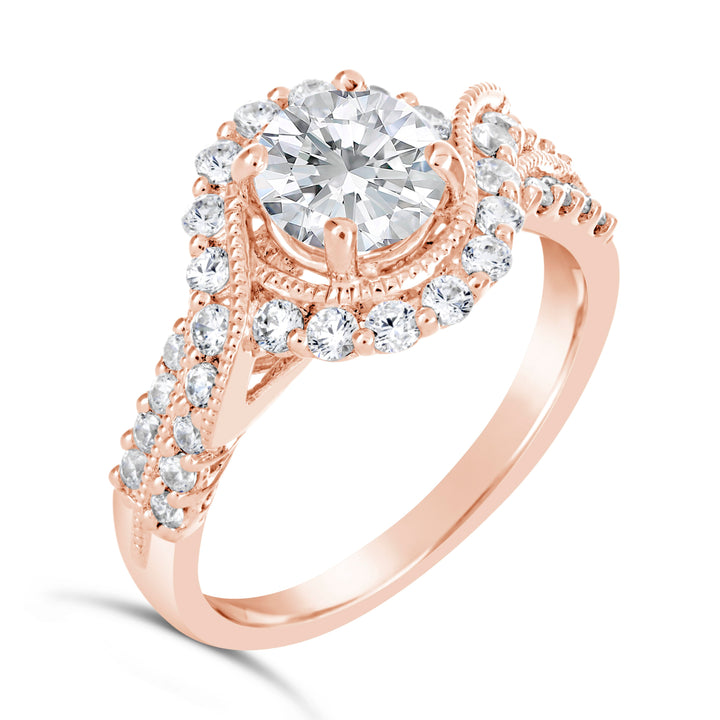 Diamond Halo Engagement Ring