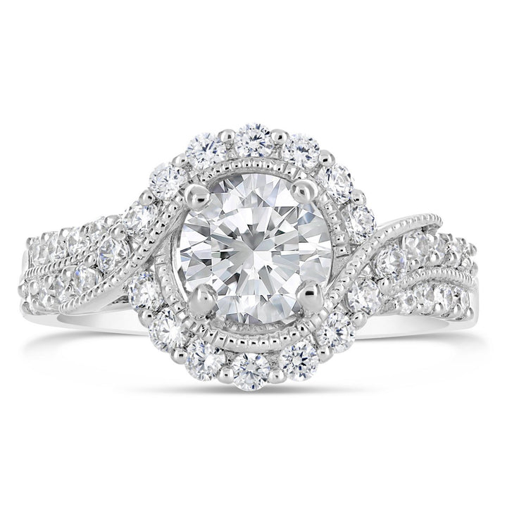 Diamond Halo Engagement Ring