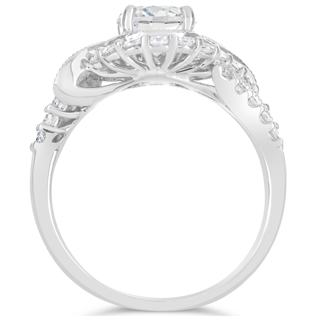 Diamond Halo Engagement Ring
