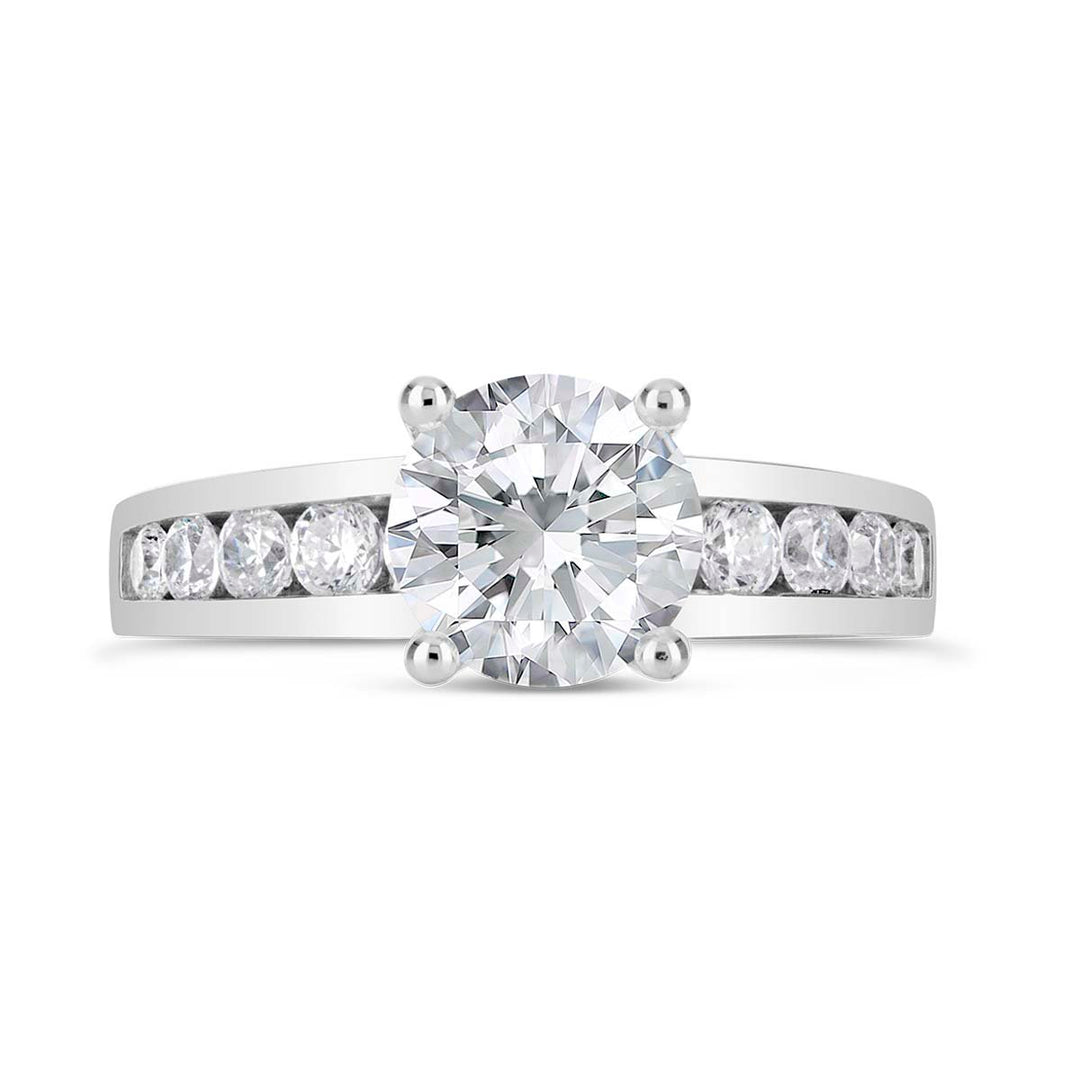 Diamond Channel Set Engagement Ring